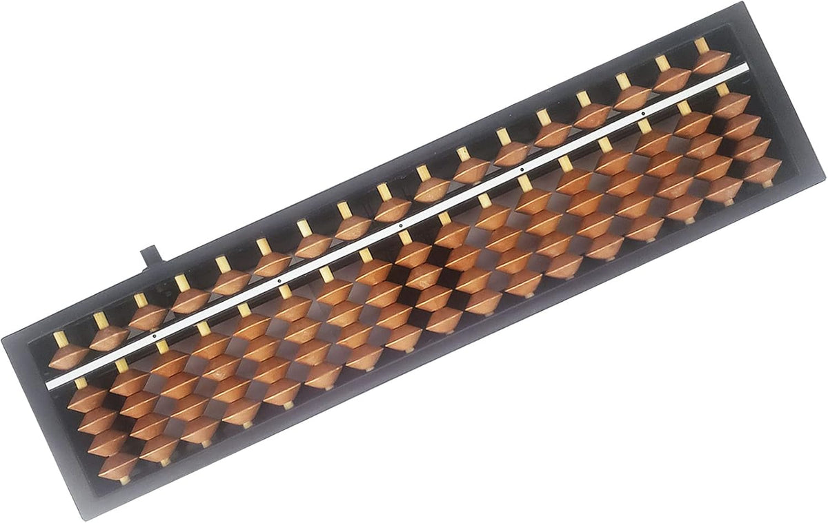 Digit Standard Abacus Soroban Professional 17 Column Math Abacus - Brown