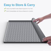 Pee Pad Holder for Dogs,Silicone Dog Puppy Pad Holder, 24 x 24 No Spill Raised Lip High Edge,Portable, Leak-Proof Mat Holder for Dog Training Pads,Square Potty Trays for Home Floor Protection