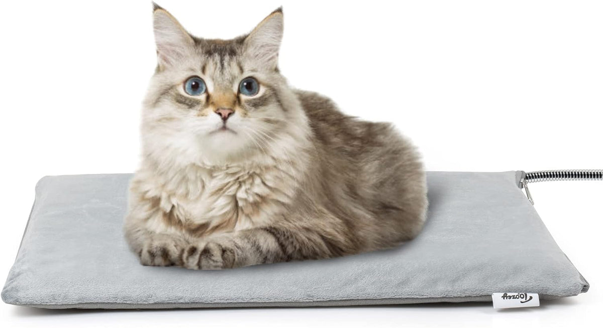 Toozey Heated Dog Bed and Cat Heating Pad, Waterproof Pet Mat - S: 20" x 16"