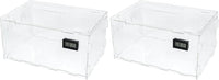Large Acrylic Reptile Terrarium Breeding Tank 15.3"x9.7"x7.6" – Essentials for Reptiles And Amphibians - Large (Pack of 2)