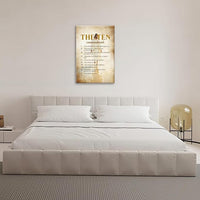 The Ten Commandments Christian Pictures Wall Art, Bible Verse Jesus Bathroom Wall Decor Religion Scripture Framed Painting Religious Canvas Artwork for Church Bedroom Living Room 24"L x 16"W