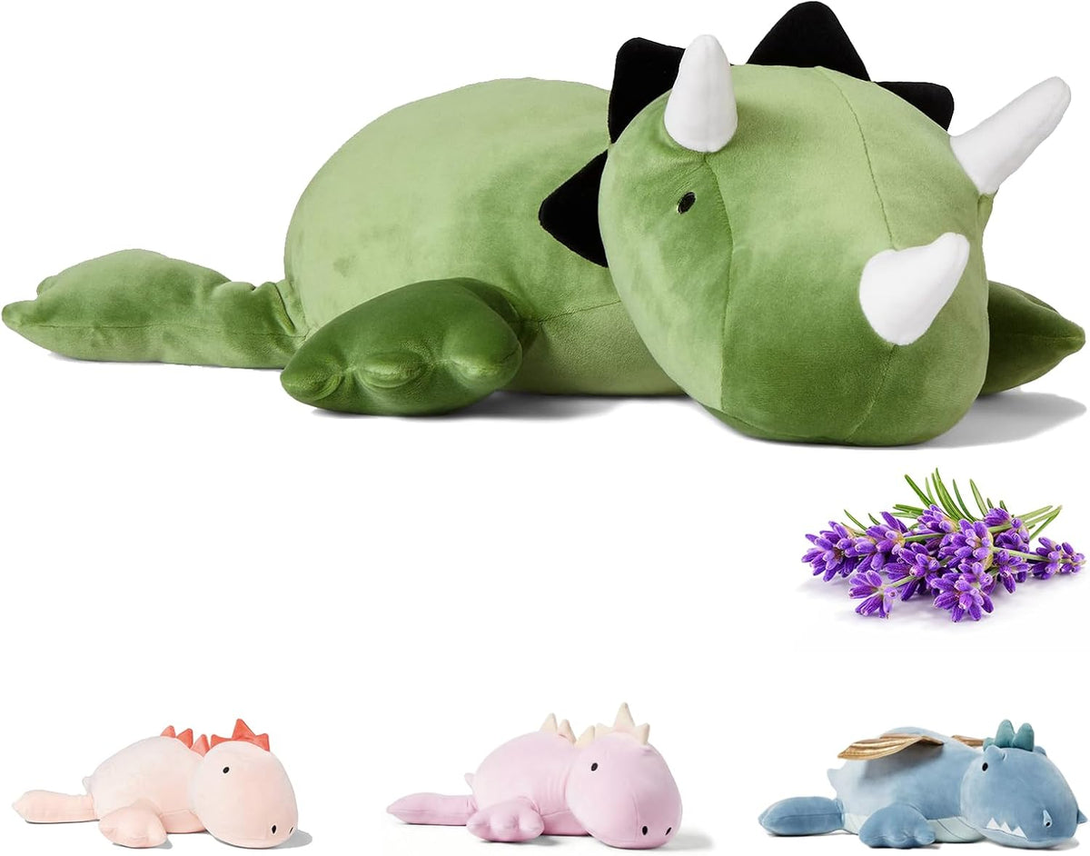 OSOCU purple stegosaurus microwavable plush, 16 inch weighted heating pad - view 4