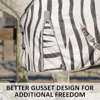 Schneiders Soft Interlock Mesh II Zebra Horse Fly Sheets | Striking Zebra Pattern for Fly Deterrence & Superior UV Protection