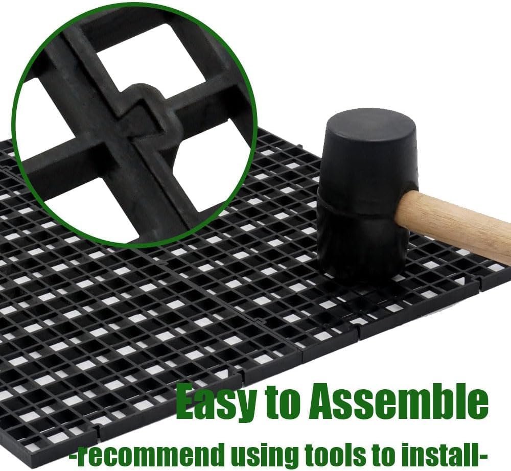 LINLAN 4 Pieces 11.8x11.8in Aquarium Grid Plastic - S 4pcs - image 2
