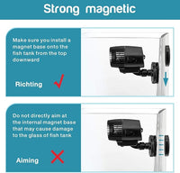 AQQA Wave Maker Pump, 2100GPH Aquarium Circulation Pump 360 Degree Rotatable Submersible Powerhead Pump with Magnet Suction Base for Marine and Freshwater Aquariums (15W)