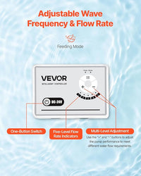 VEVOR Aquarium 24V DC Water Pump, 100W, 2642 GPH Marine Wavemaker Return Pump with Controller, Adjustable Flow, Feed Mode, 19.7 ft Max Lift, for Saltwater Freshwater Fish Tank Sump Pond Circulation