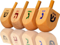 10-Pack Natural Wood Dreidels Hanukkah Draydel with English - 200-Pack - image 3
