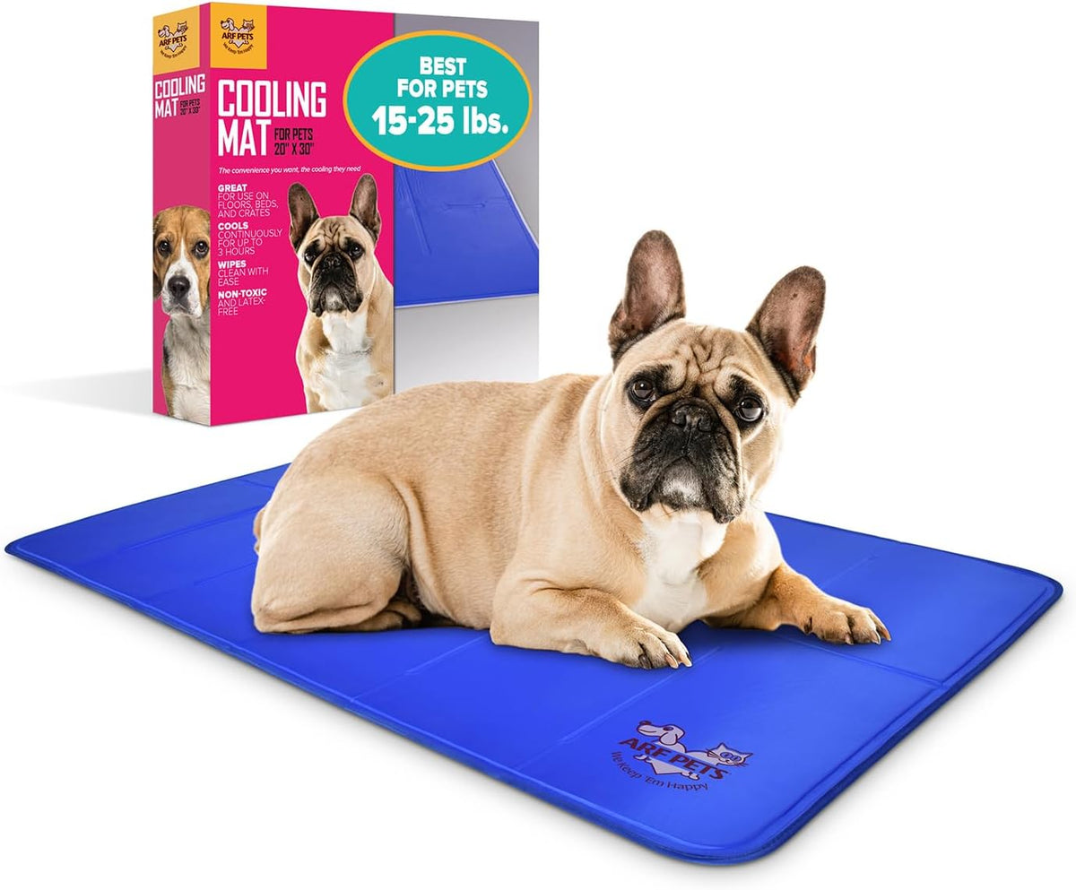 Arf Pets Dog Cooling Mat, Solid Gel Self-Cool Pad - 20 x 30