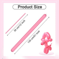 260 Balloons - Clear Long Balloons for Tying Balloon Arch & Balloon Ties – Fun for Kids & Family - Pink - image 3