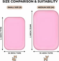 Non-Slip Silicone Dog Food Mat for Food and Water - 45 x 30 cm / Pink - image 2