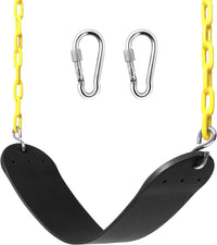 Pink Swing Seat, Heavy Duty Chain Plastic Coated - Black