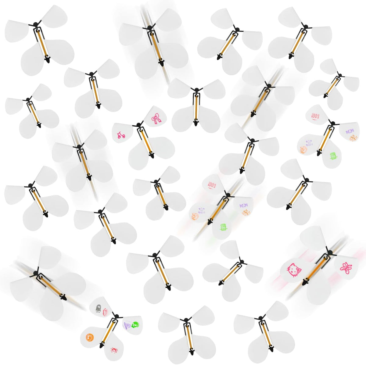 LOMIMOS 20PCS Flying Butterfly - 20pcs white