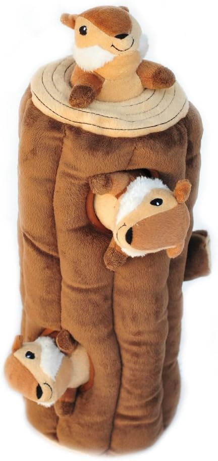 ZippyPaws Burrow Interactive Dog & Puppy Toys for Boredom - Chipmunk Log - image 3