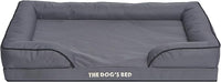 The Dog’s Bed, Orthopedic Standard Foam Waterproof Dog Bed with Standard Support, XL Grey with Black Trim, Waterproof, Supportive Dog Bed with Replaceable Covers, Veterinary Approved