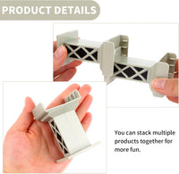 Ioffersuper 6 pack grey train bridge piers raising a wooden railway track - view 4