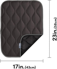 Paw Inspired Washable Padded Crate Mats for Dogs - 24 Inch / Gray - image 2