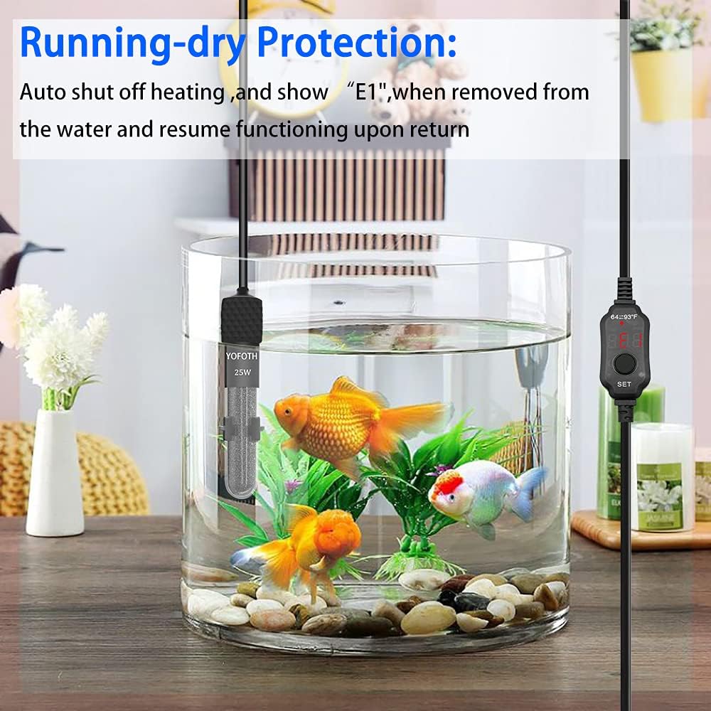 Mini Aquarium Heater 5V/2A USB 10W Small Fish Tank Heater for Tanks 1 - 25W - image 3