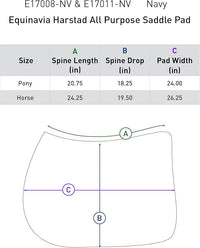 Equinavia Harstad All Purpose Saddle Pad | Classic & Durable | Moisture-Wicking Tricot Backing