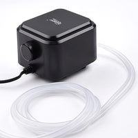 hygger Quietest Aquarium Air Pump, Adjustable Oxygen Pump 2 Air Outlets Ultra Silent Powerful Aerator Pump (3.5W,Up to 120Gallon)