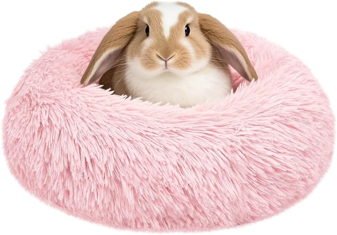 Bunny Bed Large Rabbit Hideout Soft & Comfortable – Daily Care for Small Pets - Pink