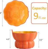 Ceramic Raised Cat Bowl, Strawberry Shaped - Orange - image 2