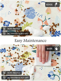 PADOOR Pet Feeding Mat-Absorbent Dog Mat for Food and Water Bowl-No - 12"x19" / Floral - image 4