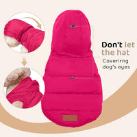 Vecomfy Warm Dog Coats with Hoodie - XXX-Large / Pink - image 2