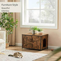 unipaws Top Opening Cat Litter Box Enclosure, Friendly to Elderly People, Waist or Keen Problem People, XL Extra Large Cat Box Furniture, High Jumbo Automatic Litter Box Cover Hidden for Large Cat