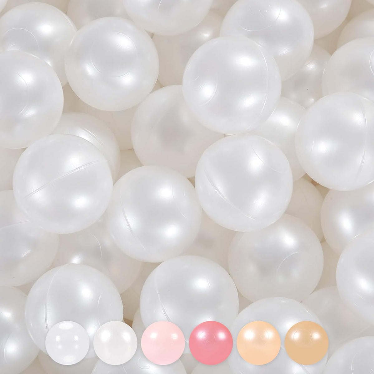Heopeis 50 pack 2.75 inch pearl white plastic ball pit balls - view 10