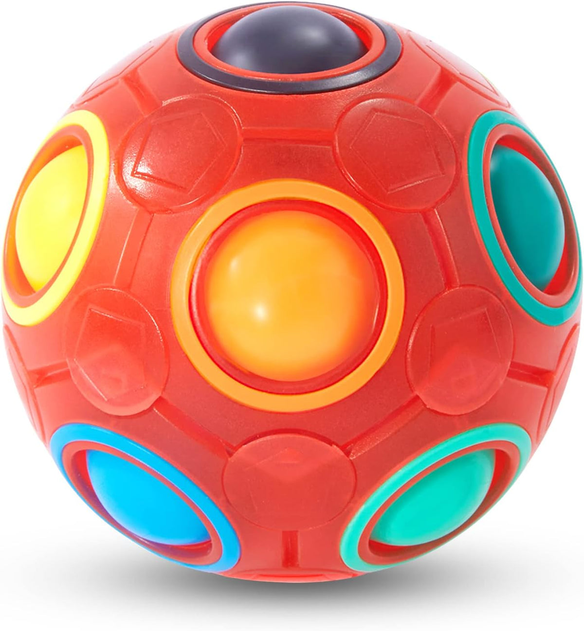 Vdealen Magic Rainbow Puzzle Ball - Red