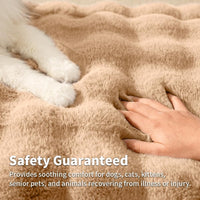 SOMAHE Soft Faux Fur Cat Blanket, Washable - 28"L x 22"W Inches / Latte Coffee - image 3