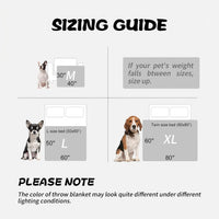 Dog Blanket Paw Bone Pattern 1 Pack 2 Super Soft Warm Flannel Sofa - 40*30 inch (Pack of 2) / Grey&beige|paw Bone - image 4
