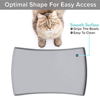 CatGuru Premium Cat Food Mat - 24"L x 14"W / Gray - image 4