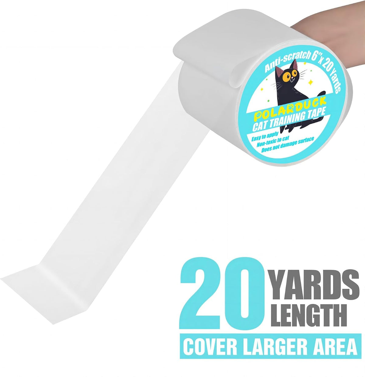 Anti Cat Scratch Tape: 4 inches x 30 Yards Cat Training Tape 100% - 6 Inches X 20 Yards - image 4