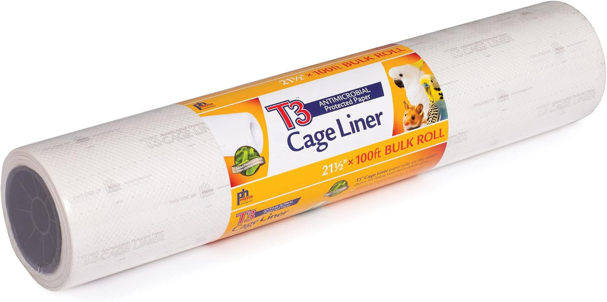 Prevue Pet Products T3 Cage Liner Bird Cage Accessories - 18 in / 100 ft