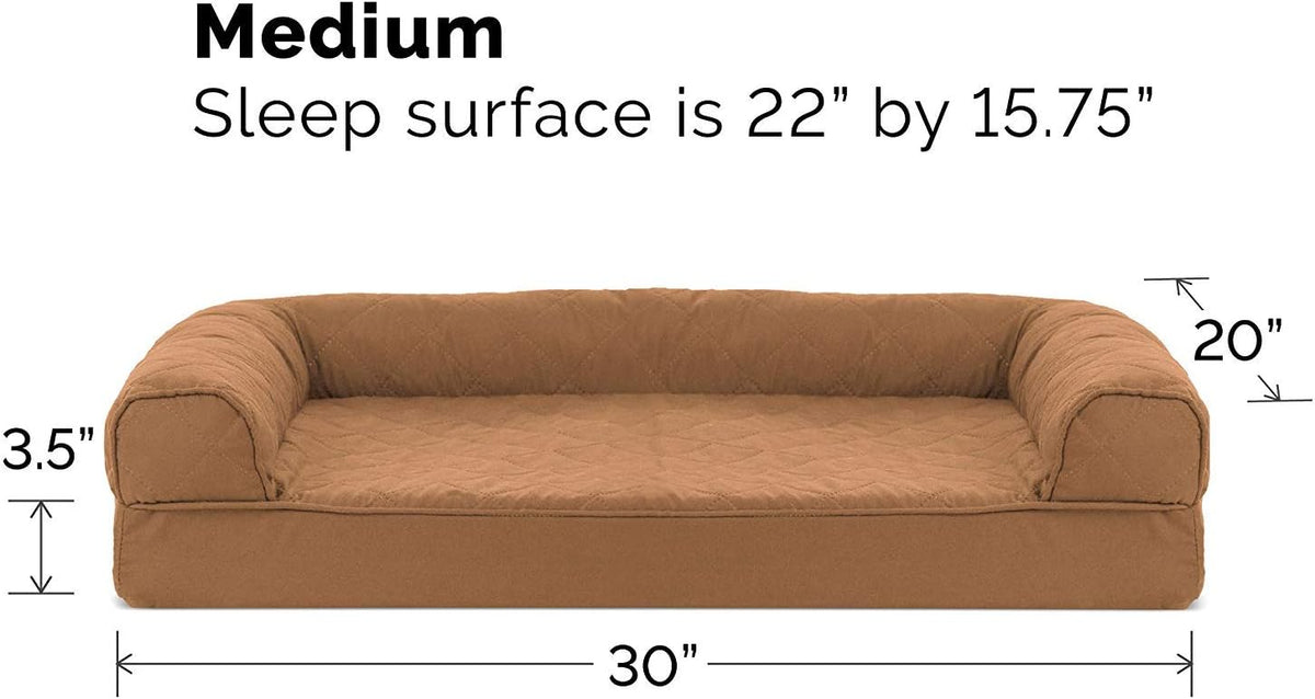FurHaven Classic Sofa Orthopedic Dog Bed for Large Dogs - Medium / Toasted Brown - image 3