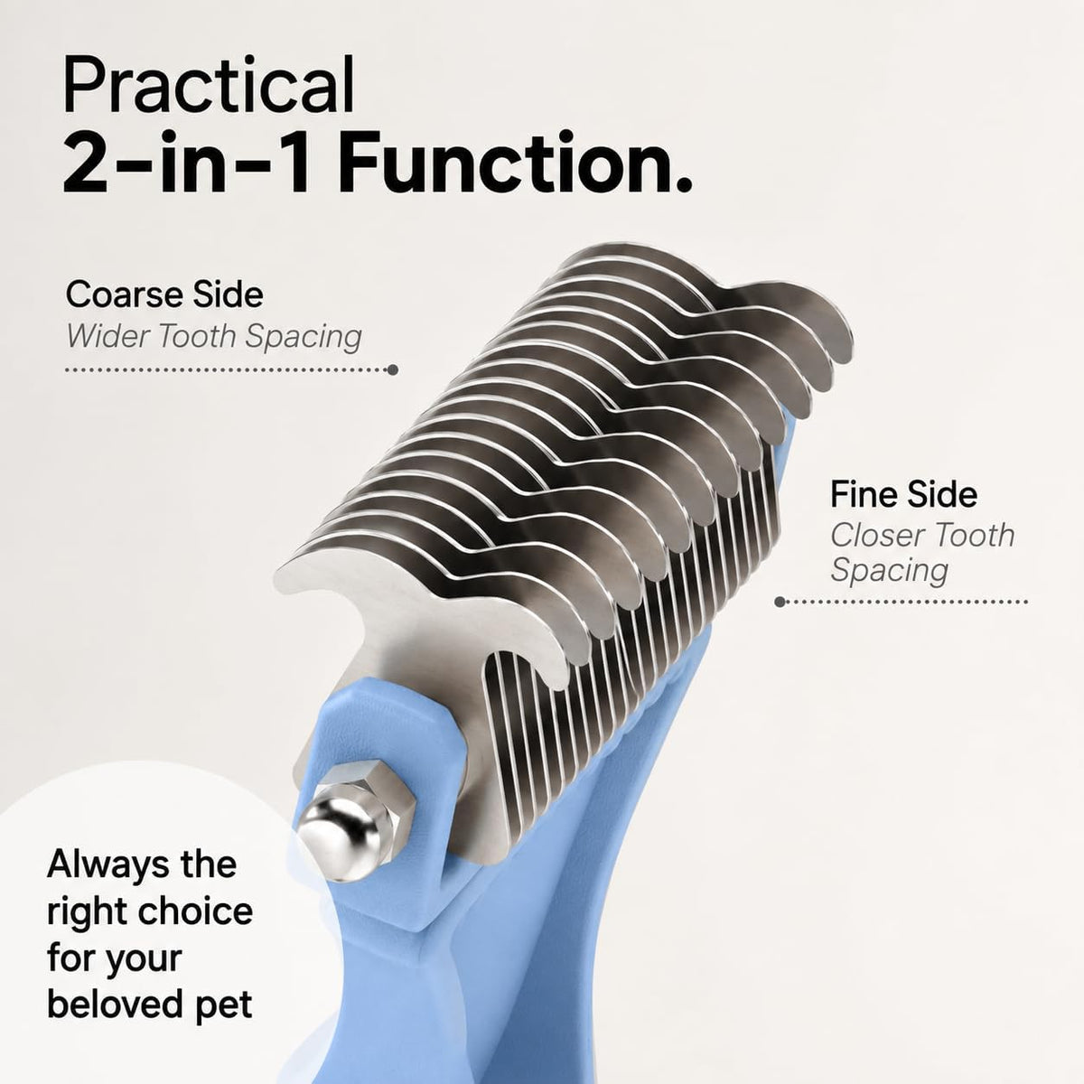 Pretty Paw Cat Brush for Indoor Cats & Long Hair with Gentle Massage - Blue - image 3