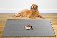 XXXXL Largest Pet Food Mat - Light Gray / 48"L x 32"W
