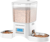 HoneyGuaridan Automatic Cat Feeder for 2 Cats - A25D White