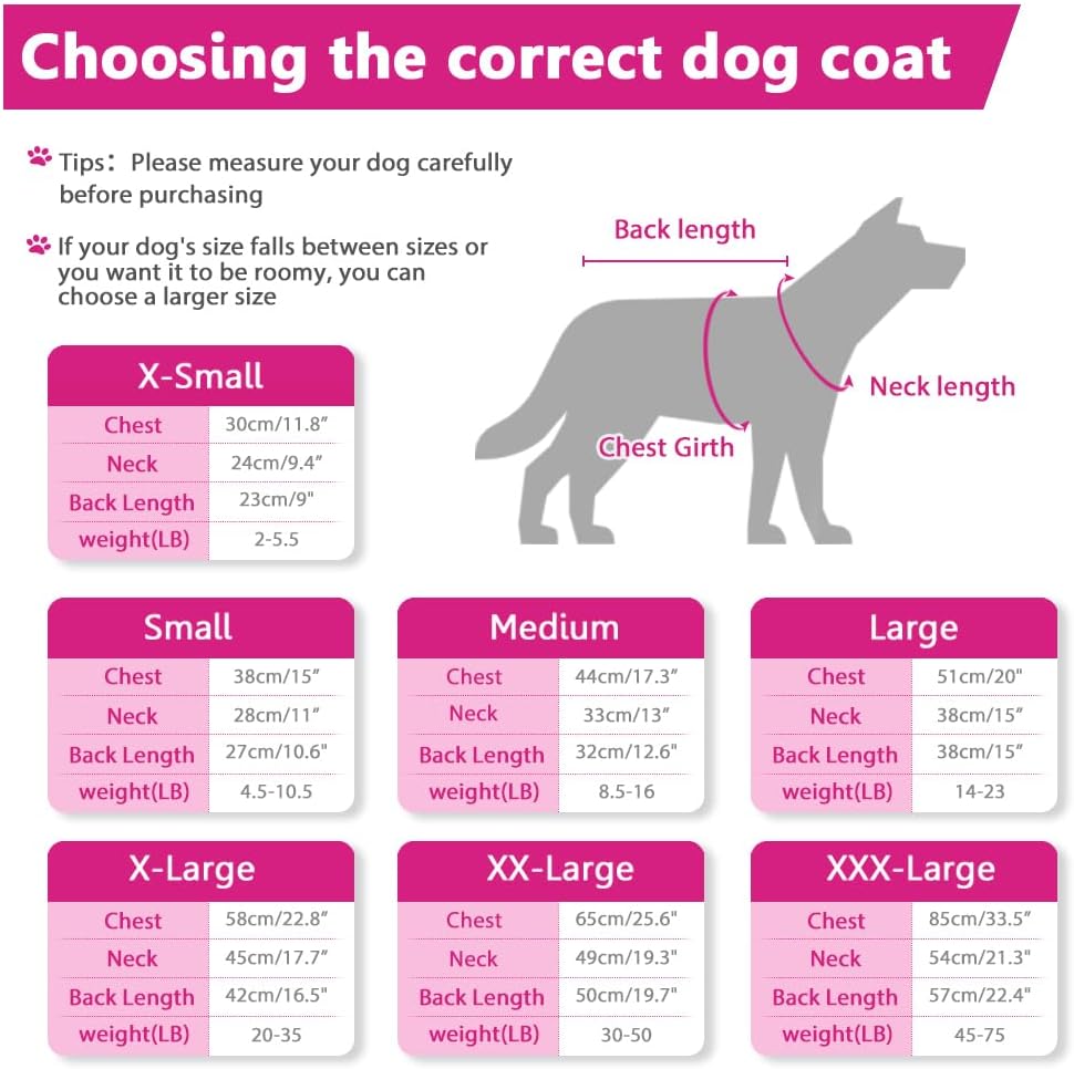 Dog Winter Coat,Warm Fleece Lined Dog Jacket with Leash Hole & Hood – Essentials for Dogs - Pink / Large - image 3