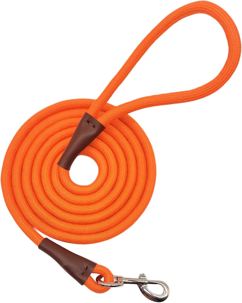 MayPaw 4/6 /8/10 FT Dog Leash, Classic Solid Colors - 6ft*1/2" / orange
