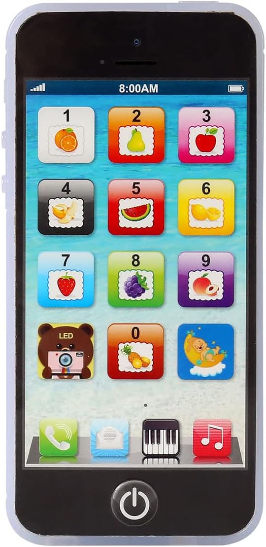 Sujosa Yphone black toy phone for toddlers with soft colored lights - view 2