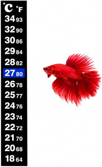 SunGrow Betta Fish Tank Thermometer Stick On - 1 Pc Thermometer