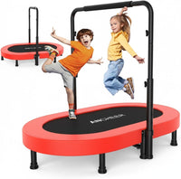 ANCHEER 56" Double Mini Trampoline for Kids - Red
