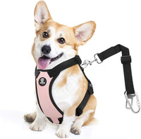 Dog Seat Belt, Safety Vest Dog Car Harness with Adjustable Buckle Dog Seat Belt for Vehicle Nylon Pet Safety Seat Belts Heavy Duty(S, Pink)