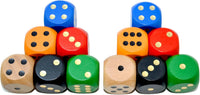 SmartDealsPro Set of 5 Random Color Large 1/5" Round Edge Wooden - 6 Colors 12 Pieces - image 4
