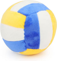 Dog Toys Balls, Chewable Plush Football for Dogs, Soft Pet Ball - Volleyball