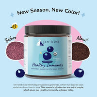 kin+kind Dog Supplement Powder - Supplement for Dogs & Cats for Healthy Immunity - Bladder Support - Natural Formula with Organic Cranberry, Blueberry and Coconut - Made in USA - Bundle (3 x 8 oz)