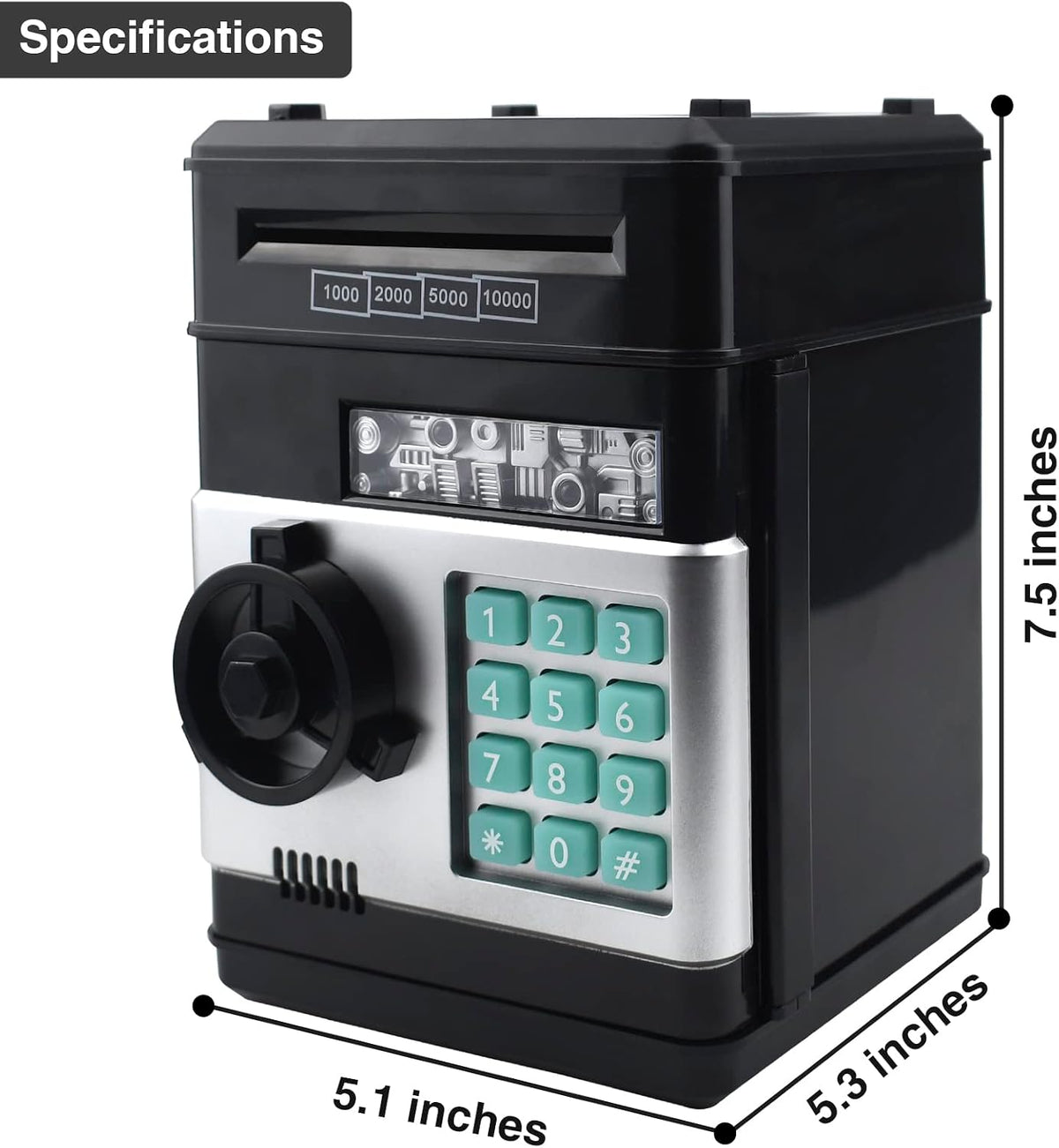 HUSAN rose gold electronic ATM piggy bank for kids with password keypad - view 22