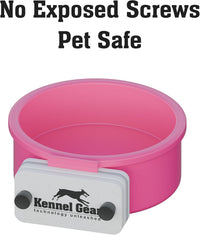 Dog Crate Water Bowl No Spill - Pink - image 4